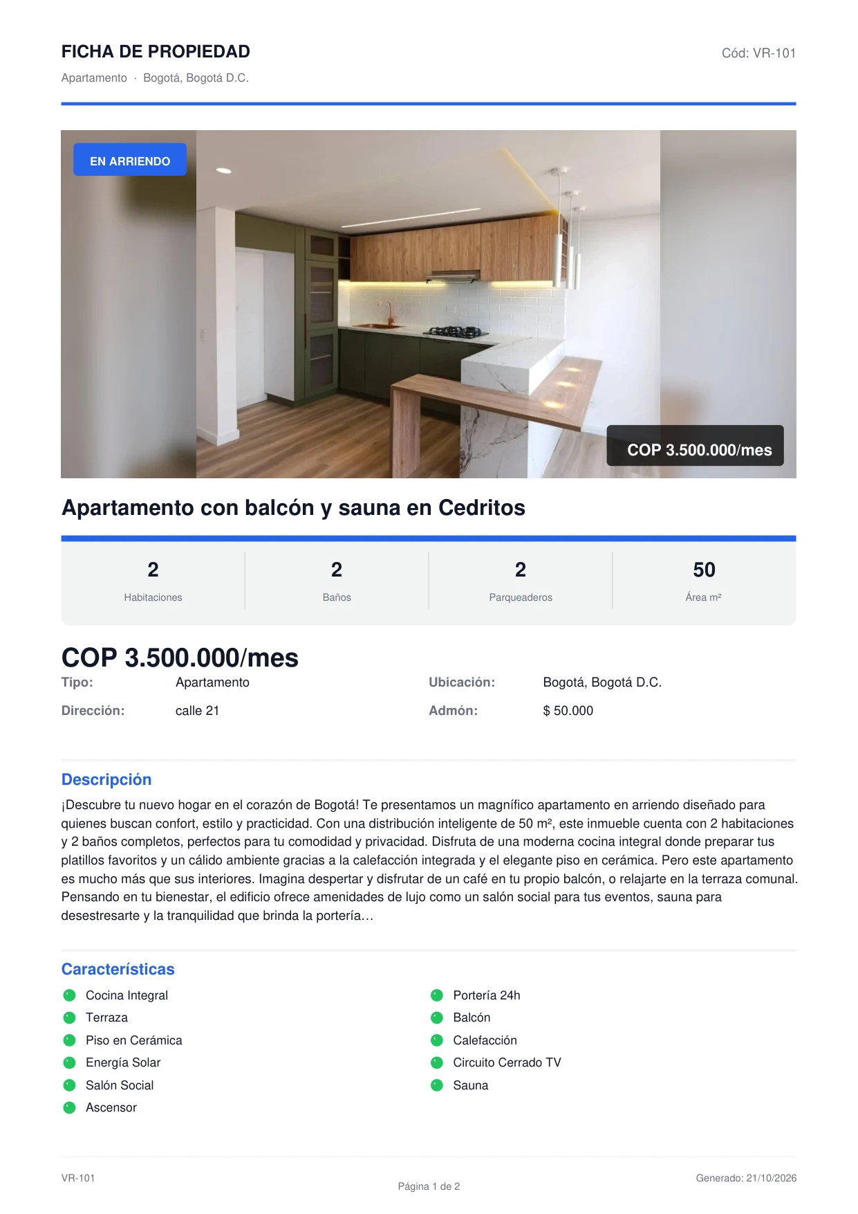 Primera página de la ficha PDF sin marcas: sin logo, contacto ni QR