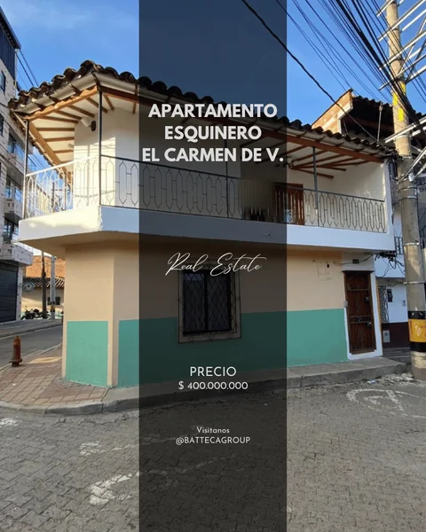 Apartamento segundo piso esquinero