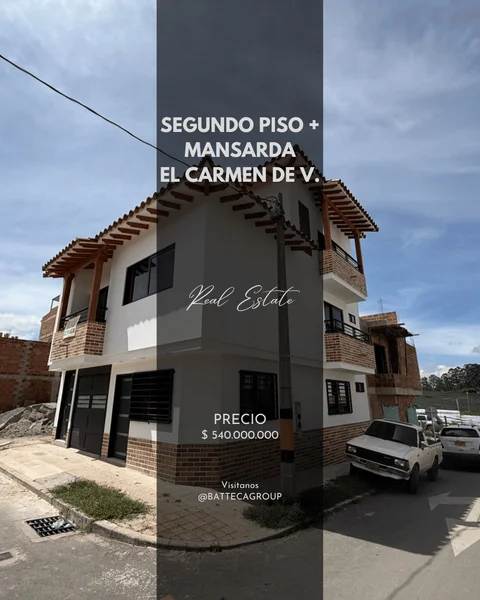 Segundo piso esquinero + mansarda en venta