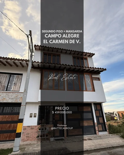 Se vende segundo piso + mansarda