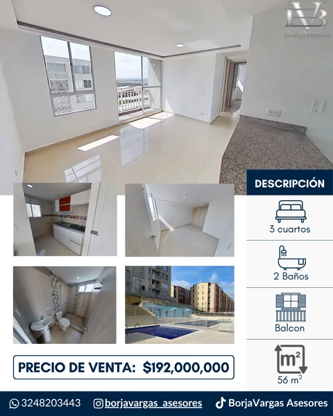 APARTAMENTO EN VENTA ALAMEDA CONJUNTO ALONDRA HABI (ND:48801923641)